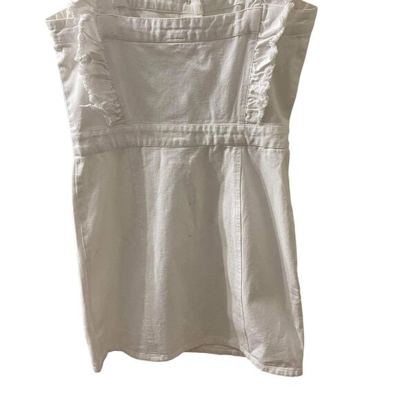 Élan Denim Ruffle Button Front Jumper Dress Sz M - Picture 7 of 10